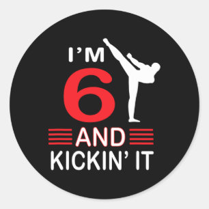 Birthday Gift Martial Arts Gift Boys Girls Classic Round Sticker