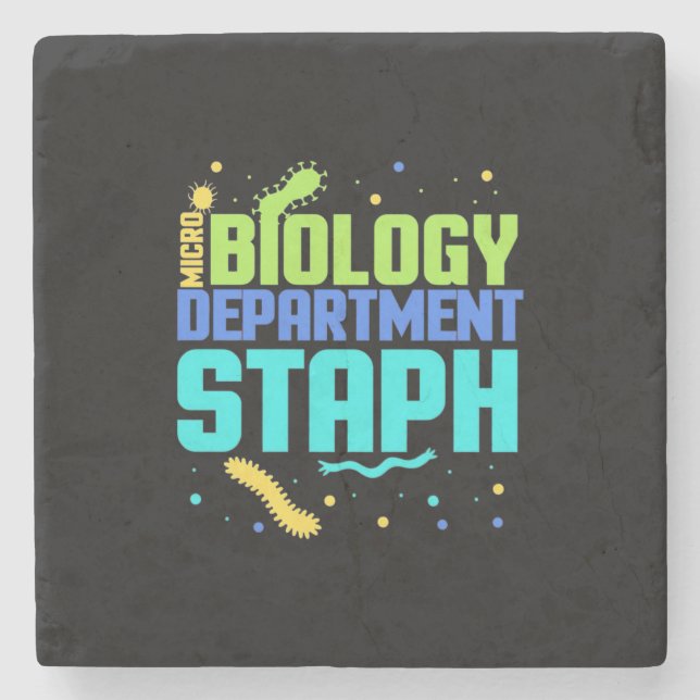 Birthday Gift | Micro Biology Department Staph Stone Coaster (Front)
