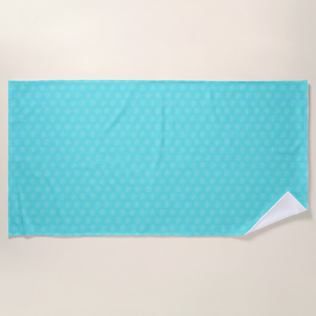Birthday Gift | Peace, Love, And Coconuts Beach Towel (Front)