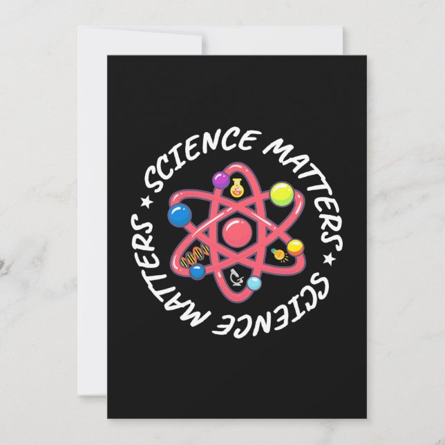 Birthday Gift | Proud Science Matters Invitation (Front)