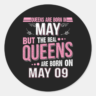 Birthday Gift | Queen Are Born In May Gift Classic Round Sticker