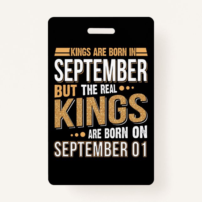 Birthday Gift | Queen Are Born In September Gift ID Badge (Front)