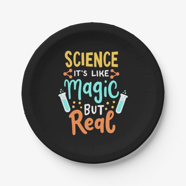 Birthday Gift | Science It Is Like Magic Paper Plate (Front)