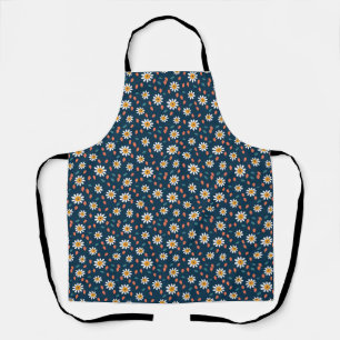 Birthday Gift   Seamless Daisy and Orange Leaf Apron