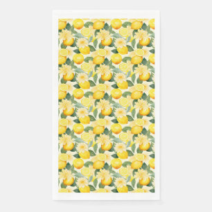 Birthday Gift   Seamless Lemon and Flower Napkin