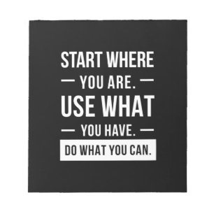 Birthday Gift Start Where You Are Notepad