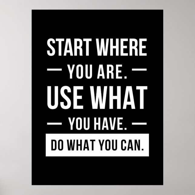 Birthday Gift Start Where You Are Poster (Front)
