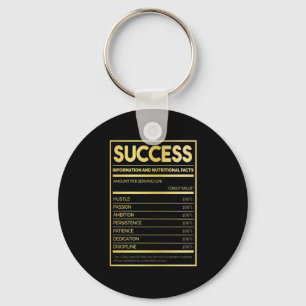 Birthday Gift Success Nutritional Facts Key Ring