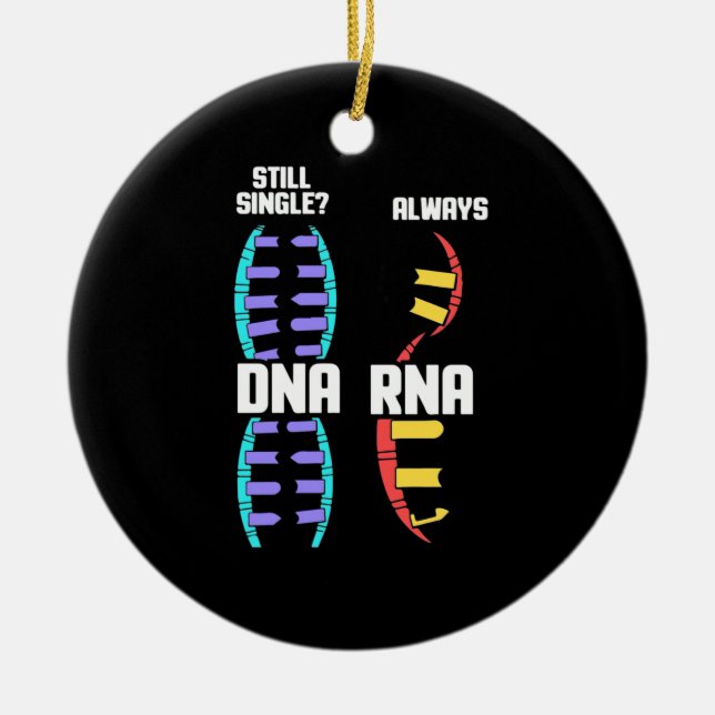 Birthday Gift | Teacher Biologist DNA And RNA Ceramic Tree Decoration (Front)
