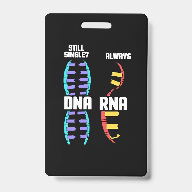 Birthday Gift | Teacher Biologist DNA And RNA ID Badge (Front)