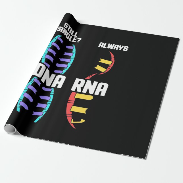 Birthday Gift | Teacher Biologist DNA And RNA Wrapping Paper (Unrolled)