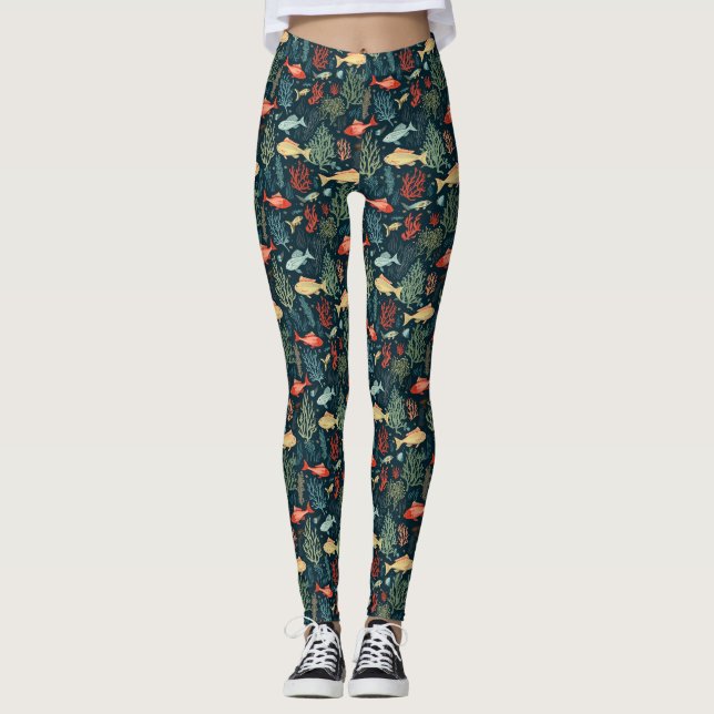 Birthday Gift | The Ocean Doesn’t Rush Leggings (Front)