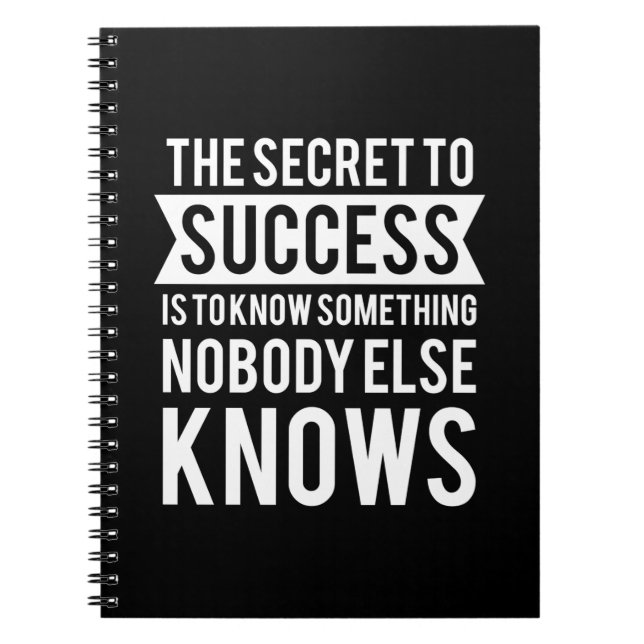Birthday Gift The Secret To Success Notebook (Front)