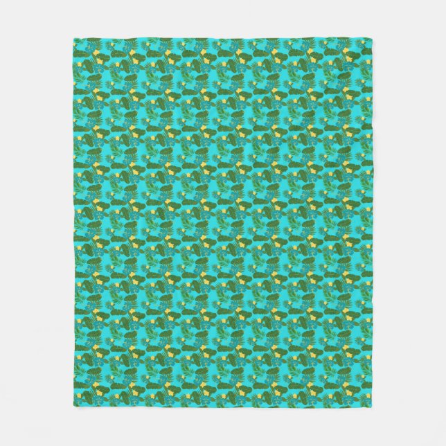 Birthday Gift | Tropical Paradise Is Calling Fleece Blanket (Front)
