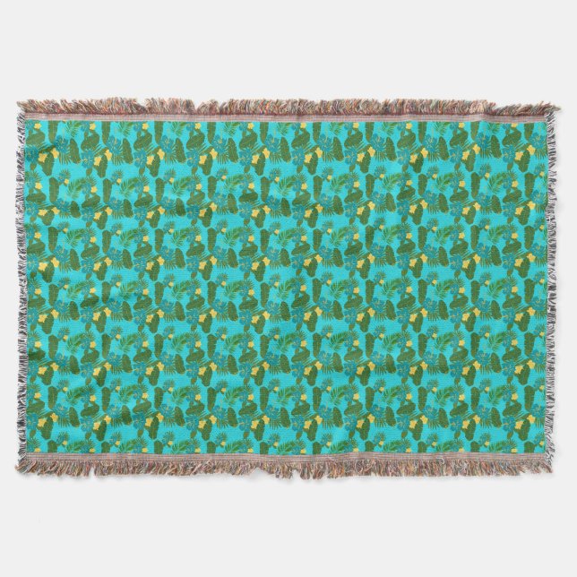 Birthday Gift | Tropical Paradise Is Calling Throw Blanket (Front)