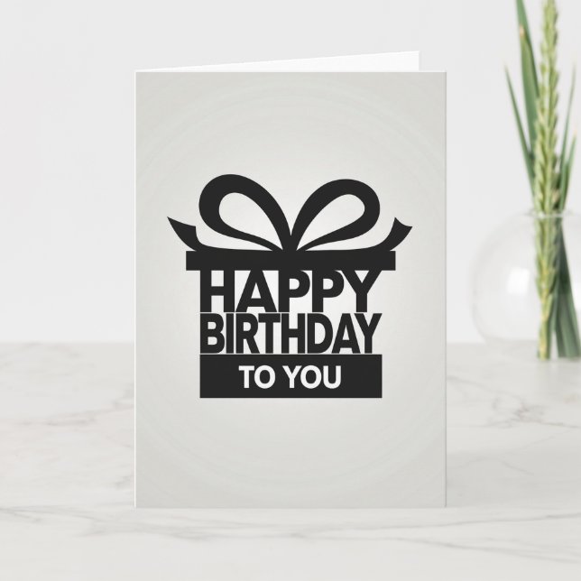 Birthday Gift Typography Card (Front)