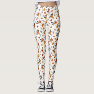 Birthday Gift Vibrant Floral Leggings