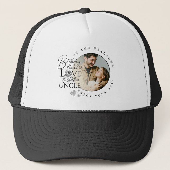 Birthday Gifts For Uncle | Custom Photo Trucker Hat (Front)