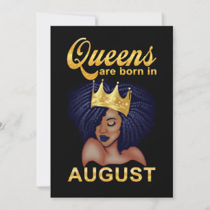 Birthday Gifts Queens Are Born In August Holiday Card