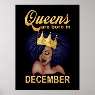 Birthday Gifts | Queens Are Born In December Poster