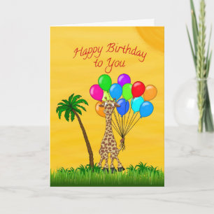 Birthday Giraffe Card