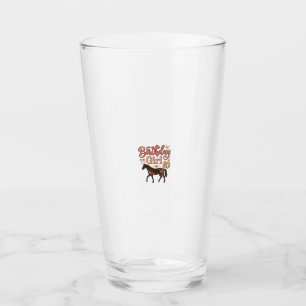 Birthday Girl 10 Horse Floral Vector Design_1 Glass