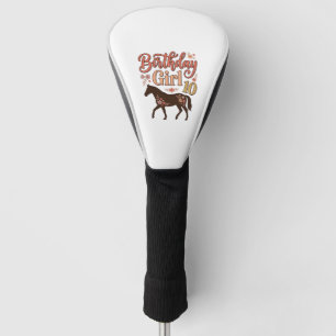 Birthday Girl 10 Horse Floral Vector Design_1 Golf Head Cover