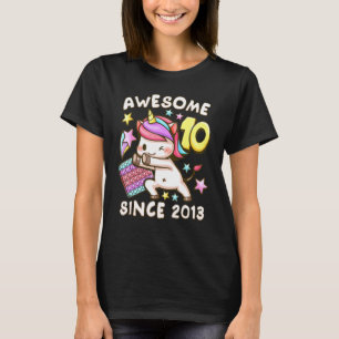 Birthday girl 10 years old, born 2013, Unicorn, Po T-Shirt