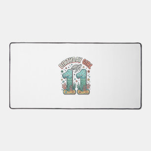 Birthday Girl 11 Sea Turtle Ocean Party Design_1 Desk Mat