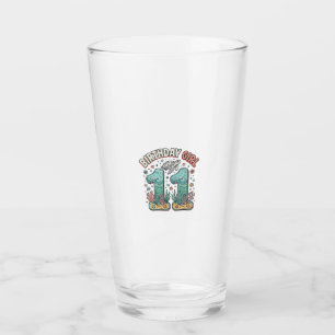Birthday Girl 11 Sea Turtle Ocean Party Design_1 Glass