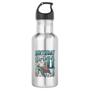 Birthday Girl 11 Sea Turtle Vintage Engraving Desi 532 Ml Water Bottle