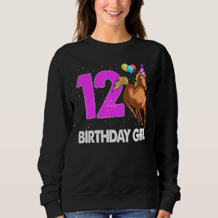 Birthday Girl 12 Riding Rider Horse Love Party Sweatshirt