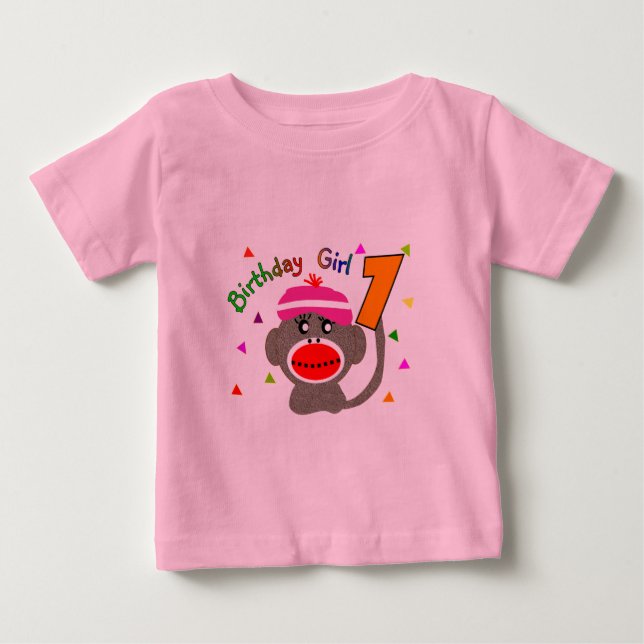Birthday Girl "1" year old Baby T-Shirt (Front)