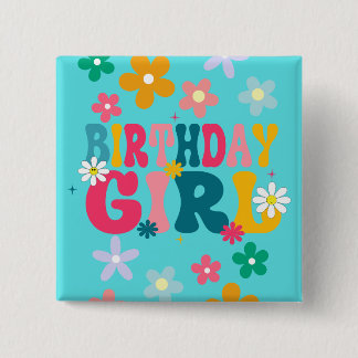 Birthday Girl 2" Square 15 Cm Square Badge