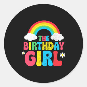Birthday Girl 2nd 3rd 4th 5th 6th 7th 8th 9th Girl Classic Round Sticker
