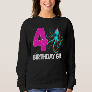 Birthday Girl 4 Octopus Love Sweatshirt