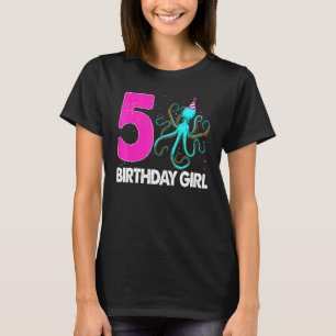 Birthday Girl 5 Octopus Love T-Shirt