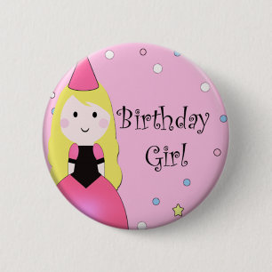 Birthday Girl 6 Cm Round Badge