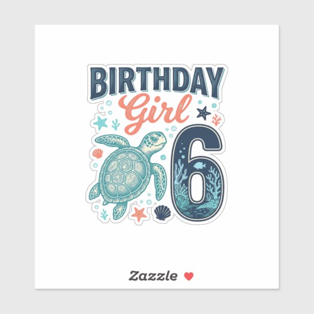 Birthday Girl 6 Sea Turtle Vector Design_1 (Sheet)