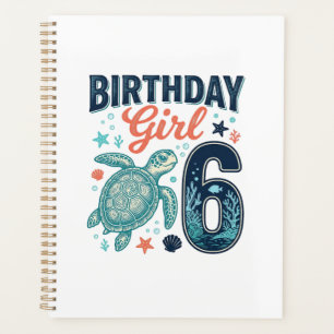 Birthday Girl 6 Sea Turtle Vector Design_1 Planner