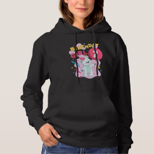 Birthday Girl 7 Cute Bear Motif Seventh Birthday D Hoodie