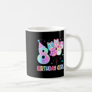 Birthday Girl 8th Birthday Squish Squad Mallow Gir Coffee Mug