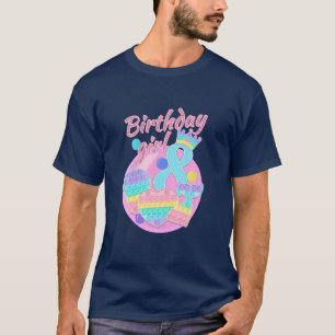 Birthday Girl 8Th Pop It Mermaid 8 Year Old Prince T-Shirt