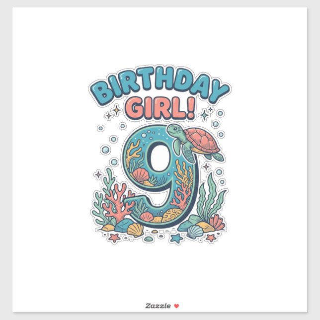 Birthday Girl 9 Ocean Turtle Vector Design_1 (Sheet)