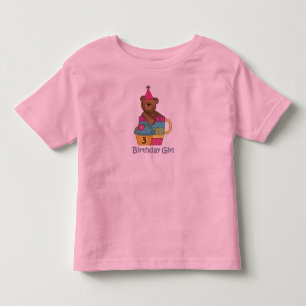 Birthday Girl Age 3 Toddler T-Shirt
