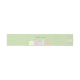 Birthday Girl at Gift Table Invitation Belly Band