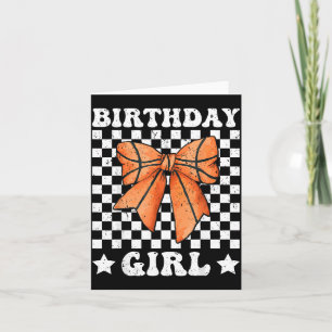 Birthday Girl Basball Girl Basball Mum Coquette Card