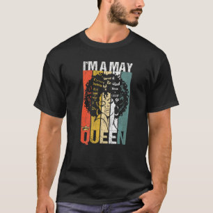 Birthday Girl Black Queen Lady Afro African Born I T-Shirt