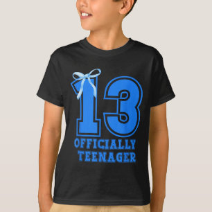Birthday Girl Blue Coquette Bow 13 Years Old 13th T-Shirt