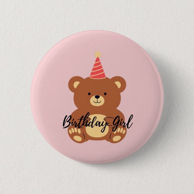 Birthday Girl Button (Front)